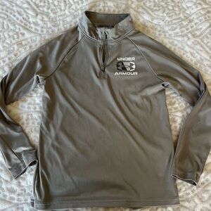 Under Armour Boys Light Grey Quarter zip Pullover Size Youth Small